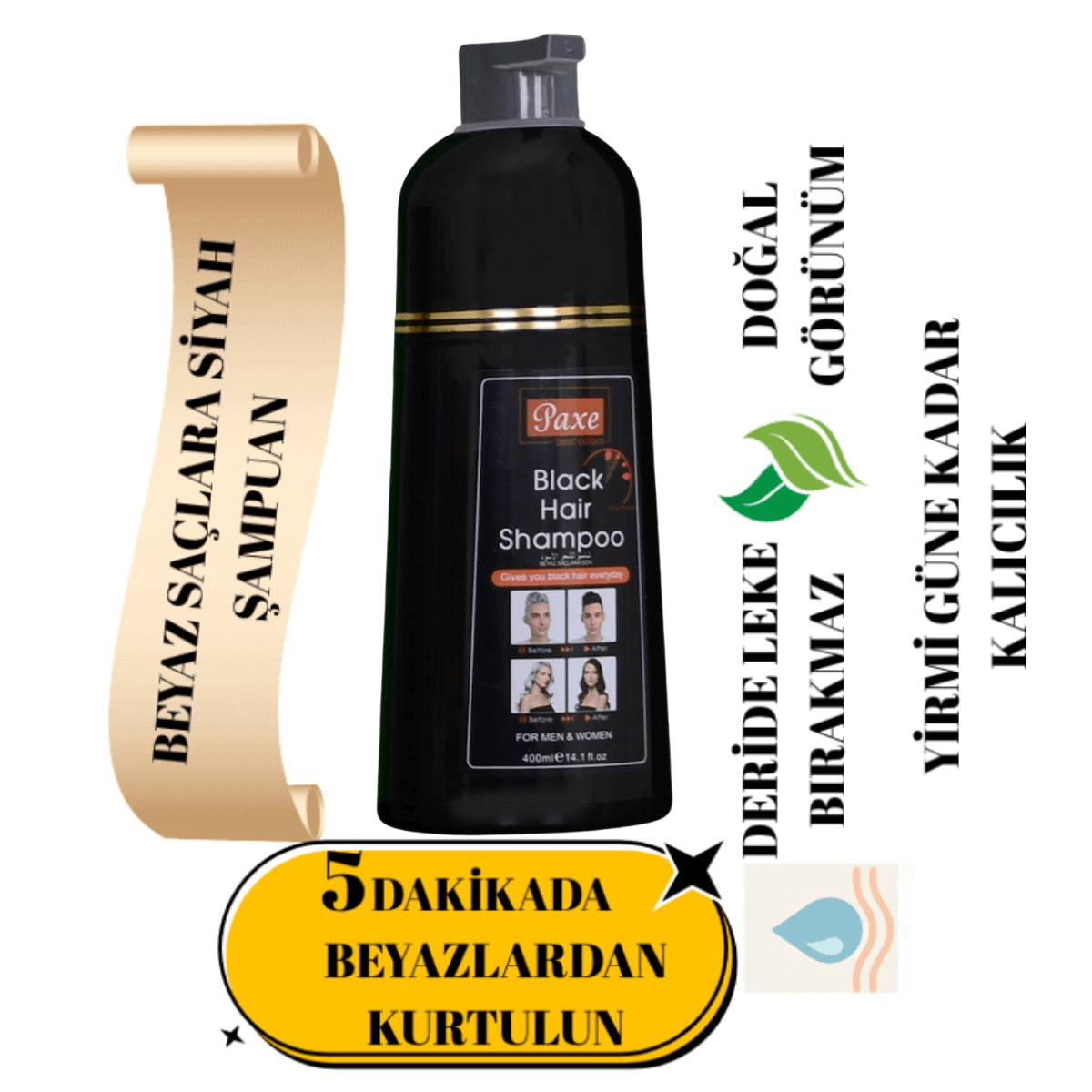 Paxe Black Hair Shampoo 400ml
